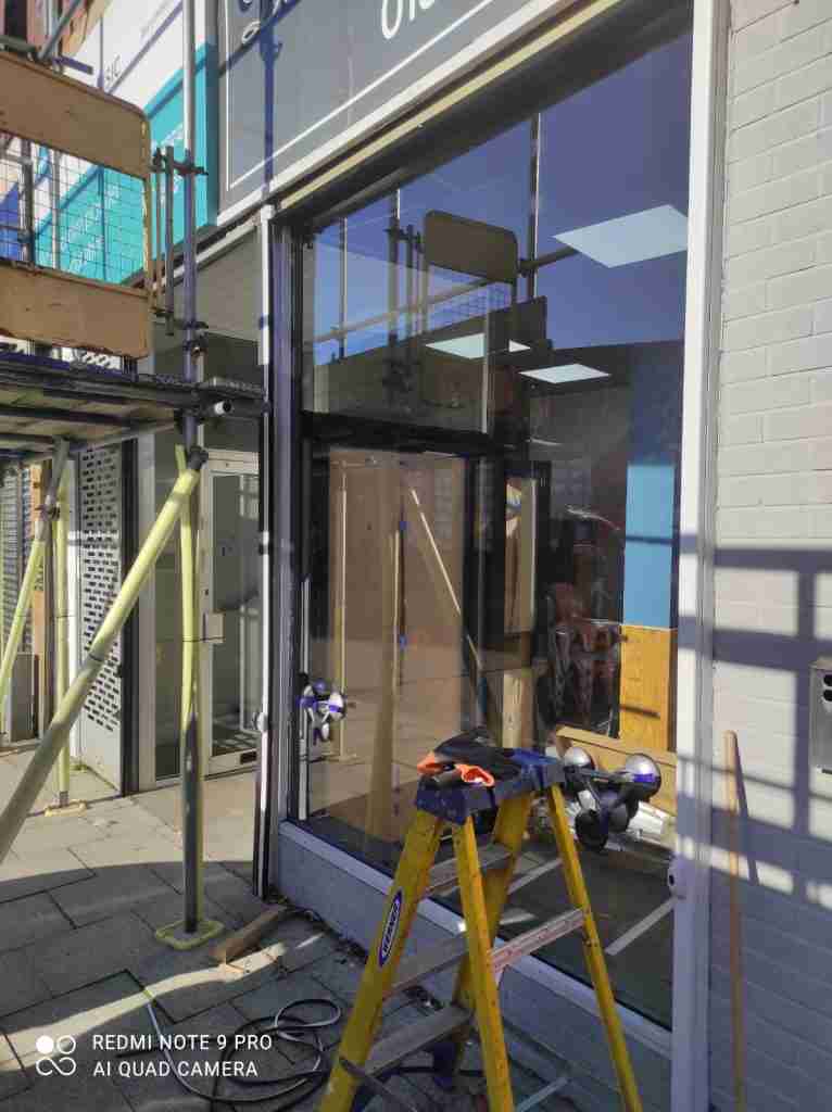 Replaced Broken Shop Window