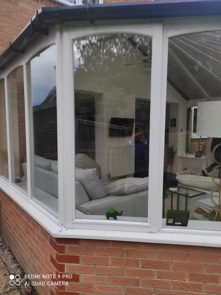 Repaired glass